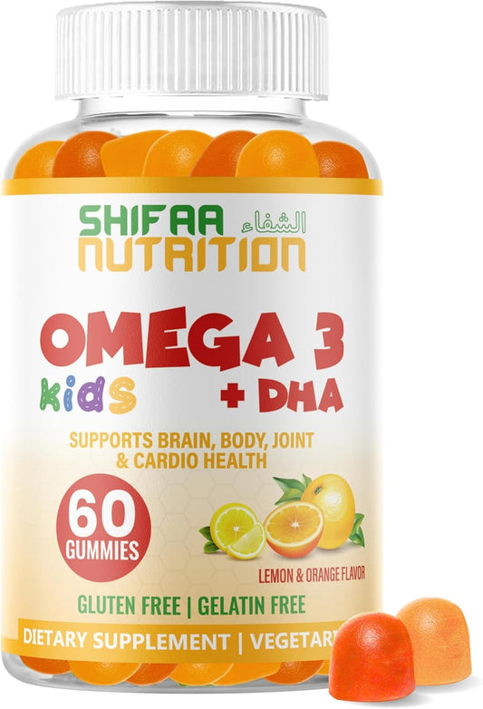 Plant-Based Omega 3 DHA Gummies for Kids - 30 Servings - Gluten Free & Non-GMO Omega 3 Gummies - Brain & Immune Support for Children - BoostGo Australia