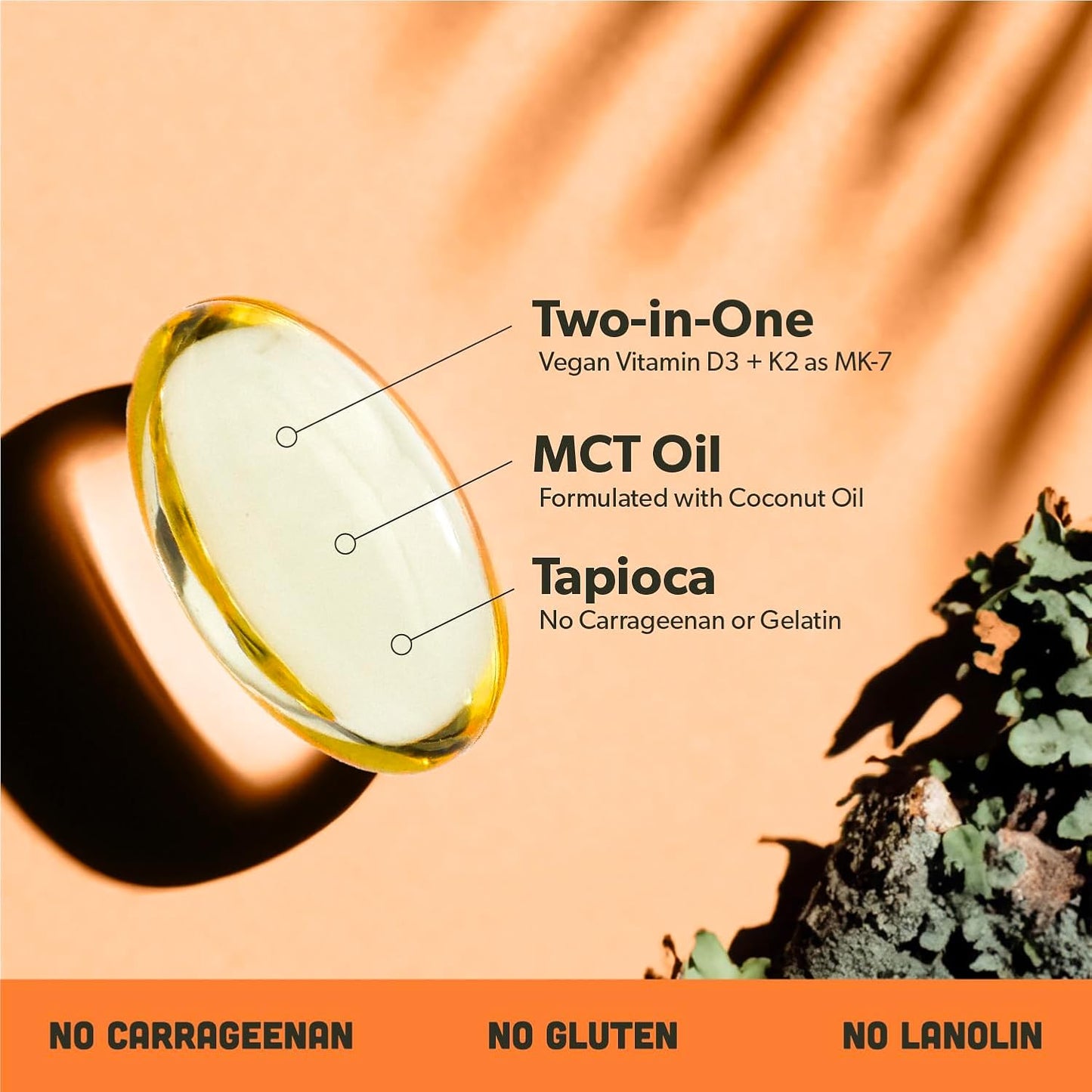 Plant-Based Omega 3 & Vitamin D3 + K2 Bundle - 180 Softgels, Vegan Fatty Acids, 4000 IU D3, 100mcg K2 Mk7 - Tapioca Softgels