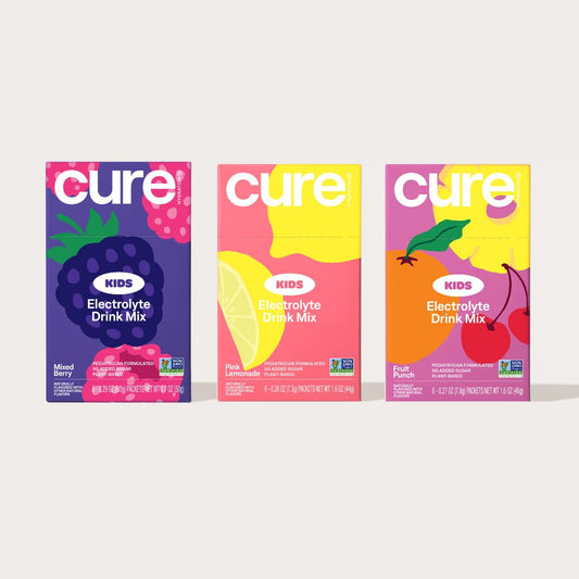 Plant-Based Pediatrician Formulated Kids Electrolyte Drink Mix Bundle - Pink Lemonade, Mixed Berry, Fruit Punch - No Added Sugar, Non-GMO, Gluten-Free - BoostGo Australia