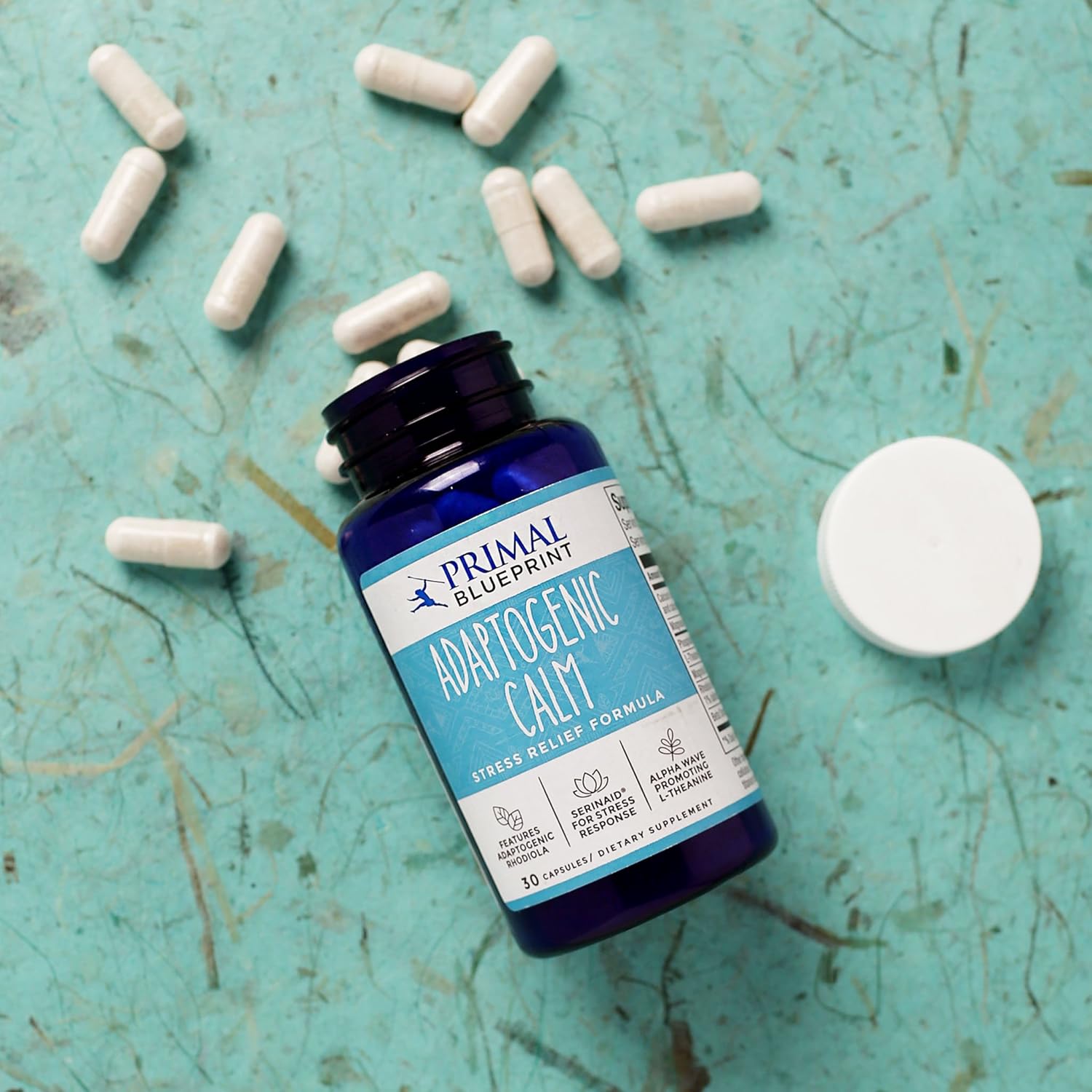 Plant-Based Primal Blueprint Adaptogenic Calm Dietary Supplement - 30 Count Bottle