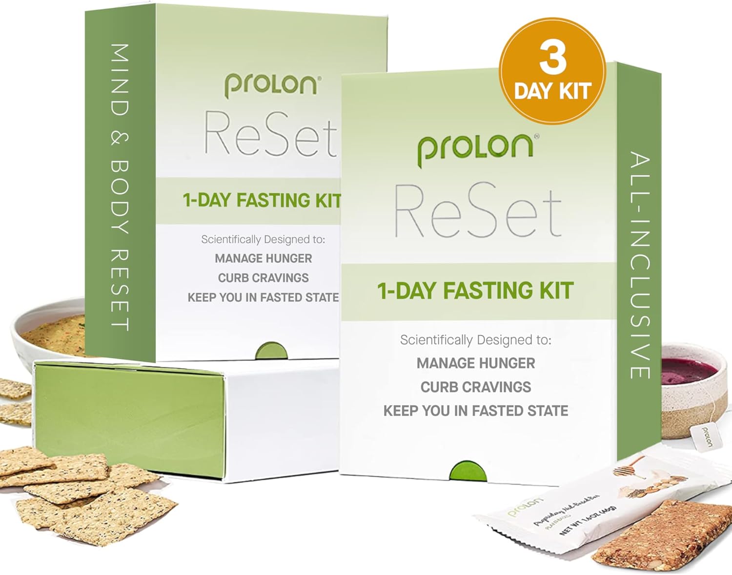Plant Based ProLon 3 Day Fasting Kit for Men & Women | Low Calorie Meals & Snacks | Developed to Support Fasting without Breaking It