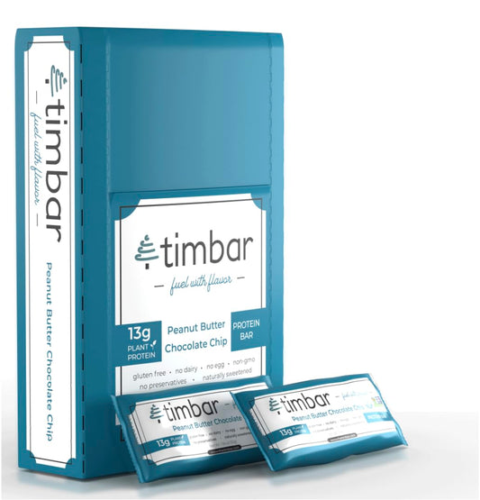 Plant Based Protein Bars, Non-GMO, Gluten Free, Dairy & Egg Free, No Preservatives, 12g Protein Per Bar, 12 Pack Peanut Butter Chocolate Chip