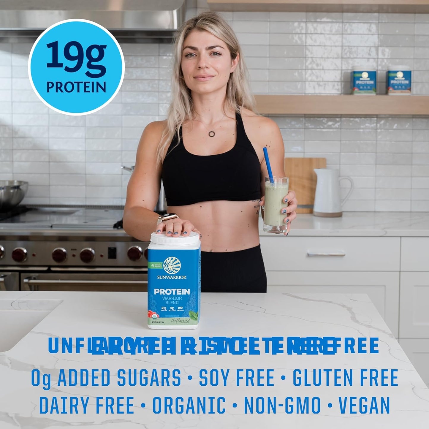 Plant-Based Protein & Collagen Peptide Bundle | Unflavored 30 Servings Protein Powder + 20 Servings Peptide Powder