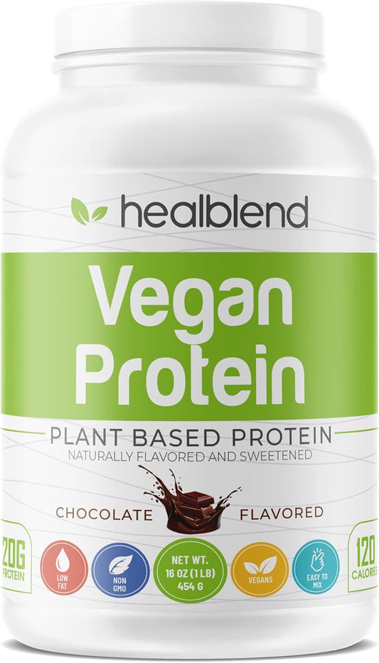 Plant-Based Protein Powder - Vegan Dietary Supplement for Women and Men, Gluten-Free, Non-GMO, Erythritol-Free pea protein