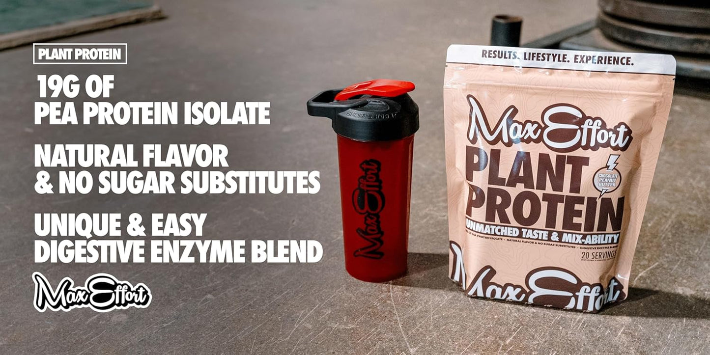 Plant Based Protein Powder, Chocolate Peanut Butter Flavor, 19g Pea Protein, Gluten Free, Low Carb, Meal Replacement Shake Mix - 20 Servings