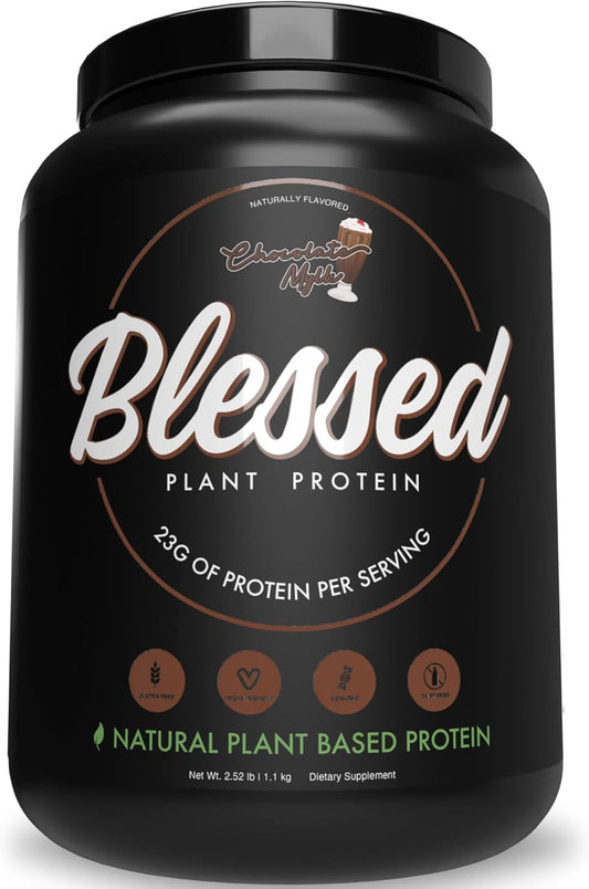 Plant-Based Protein Powder with 23g of Pea Protein - Dairy, Gluten, and Soy Free Meal Replacement Shake (30 Servings, Chocolate Flavor)