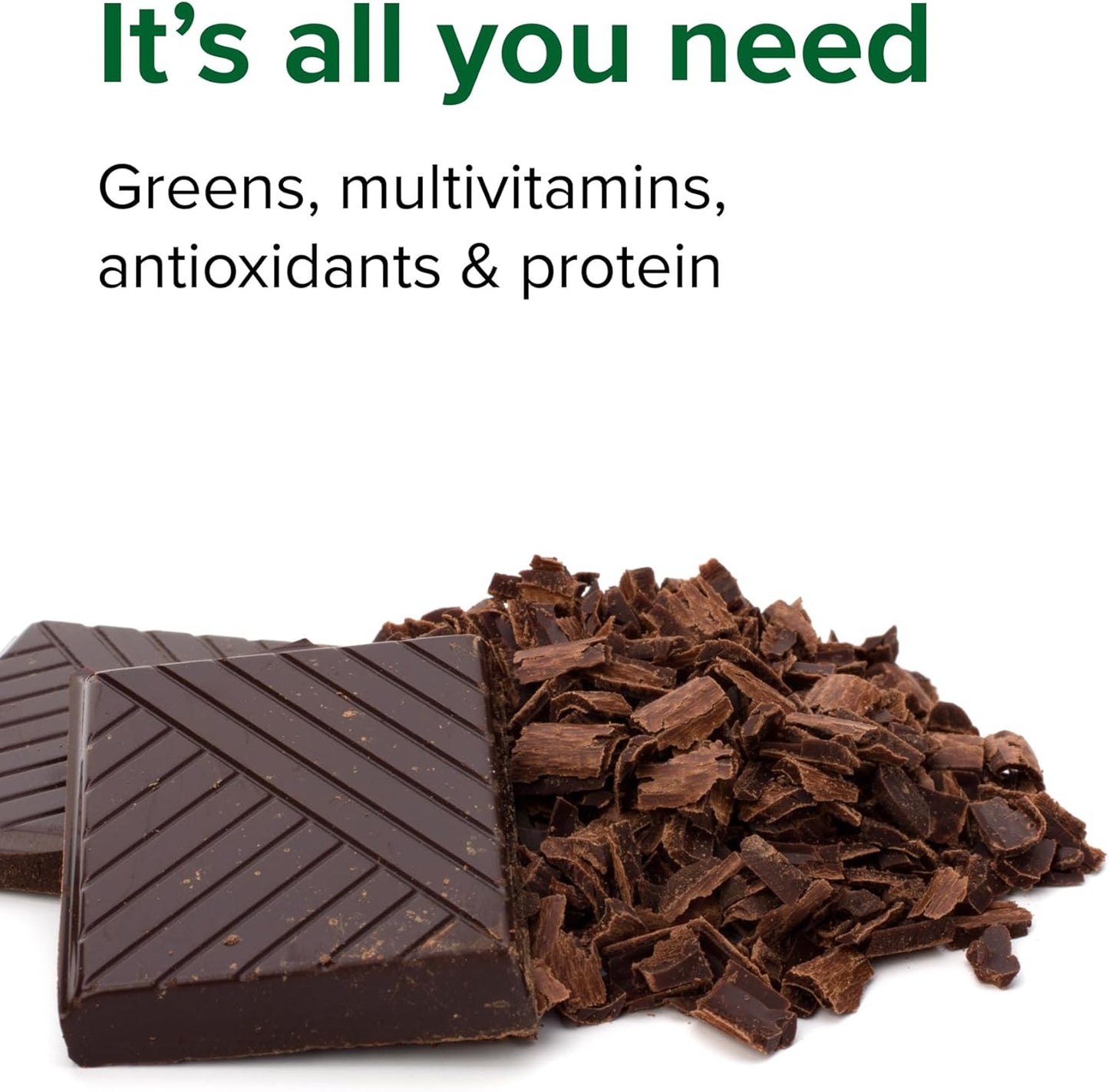 Plant-Based Protein Shake: Maximum Vibrance Vegan Meal Replacement, Chocolate Chunk - 15 Servings for Vibrant Health