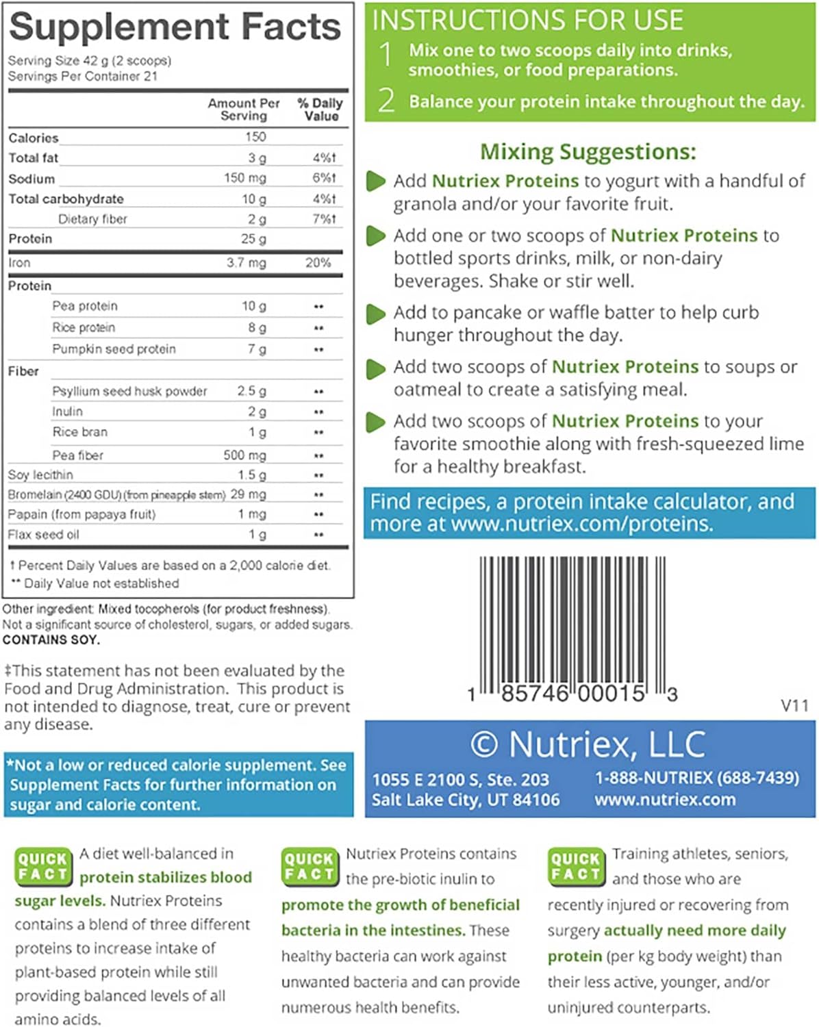 Plant-Based Protein Supplement by Nutriex Proteins - Boost Your Muscle Recovery and Performance