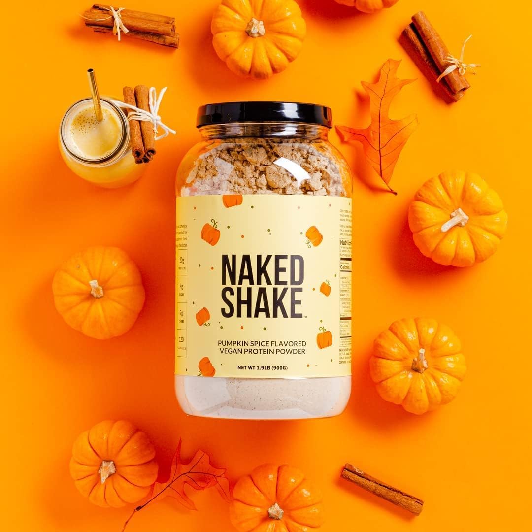 Plant Based Pumpkin Spice Protein Shake - Naked Nutrition Shake with MCT Oil - Gluten-Free & Soy-Free - No GMOs or Artificial Sweeteners - 30 Servings - BoostGo Australia