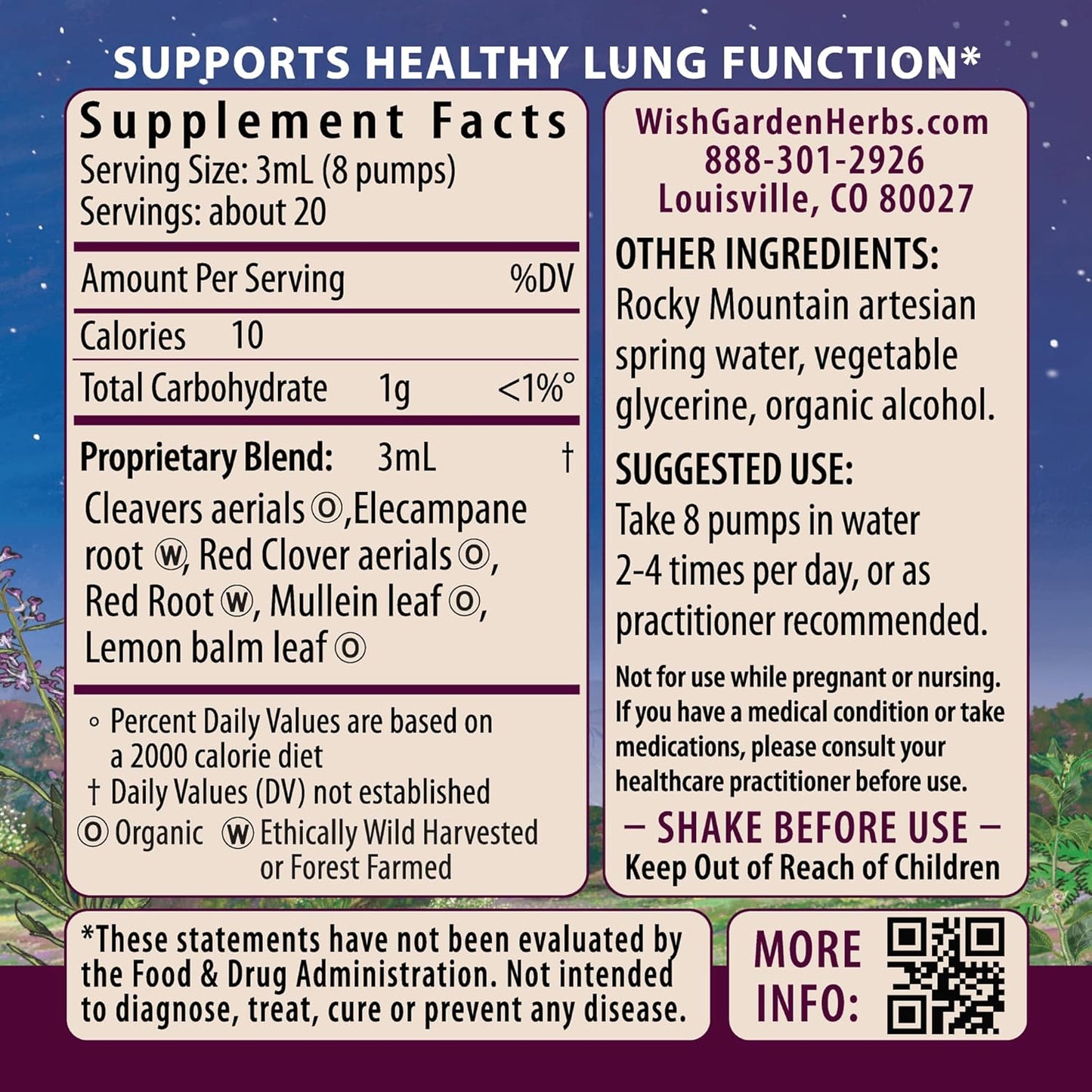 Plant-Based Respiratory Support Supplement with Mullein & Elecampane - Boost Lung Resilience & Efficiency - 4oz