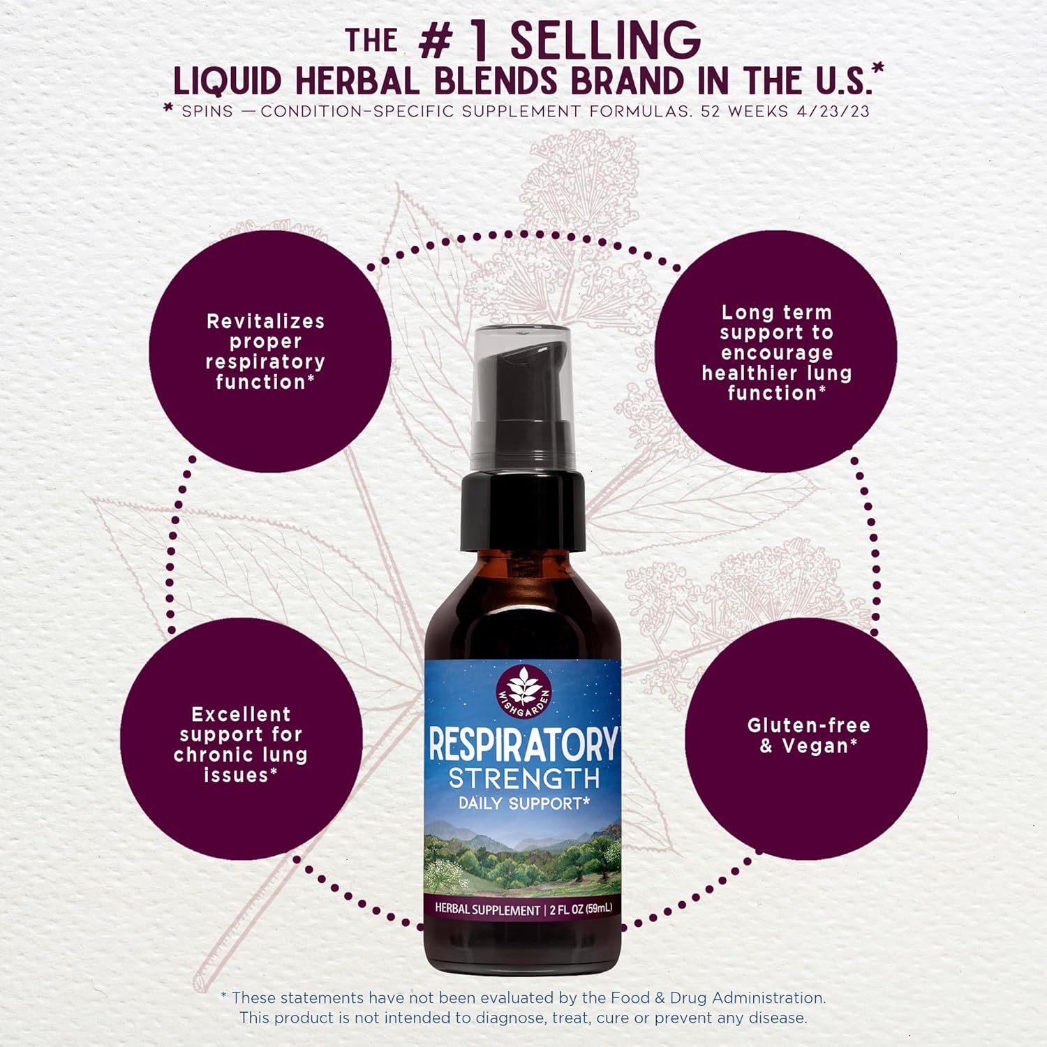 Plant-Based Respiratory Support Supplement with Mullein & Elecampane - Boost Lung Resilience & Efficiency - 4oz