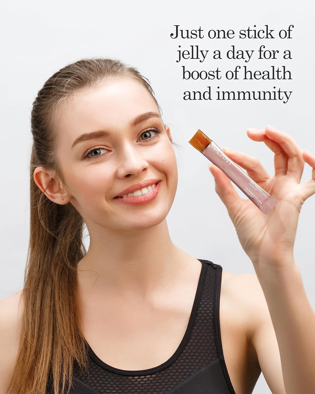 Plant-Based Vegan Collagen Jelly Supplement with Vitamin D3 - Low-Molecular Collagen Peptides for Korean Skincare. Citrus Yuzu Flavor (15 Sticks)