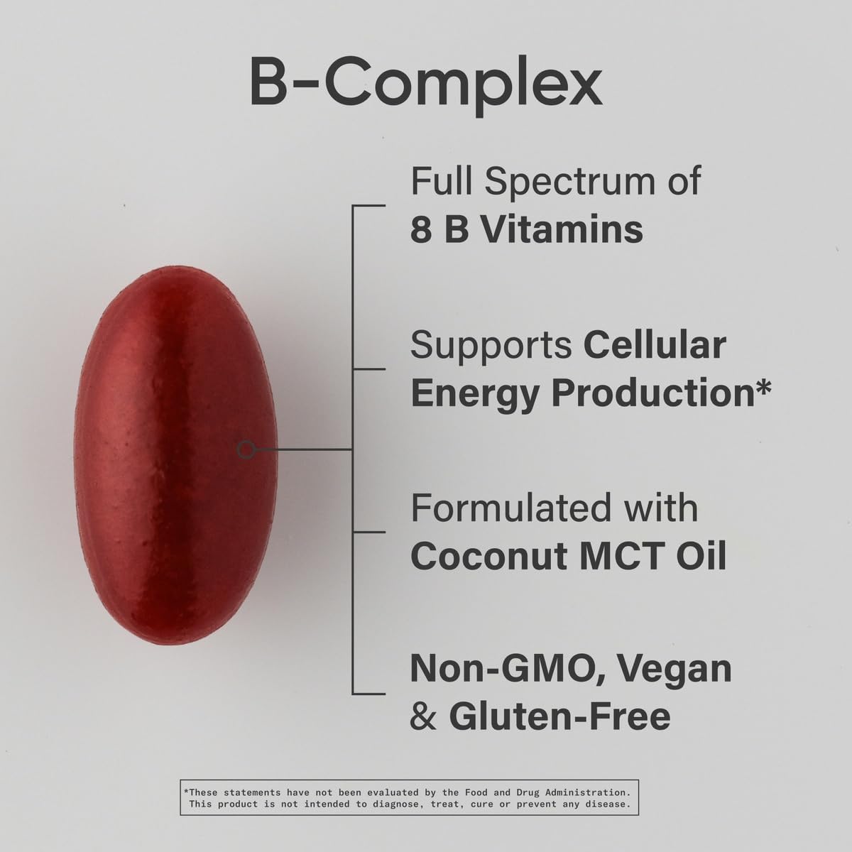 Plant-Based Vegan-Friendly Sports Research Vitamin B-Complex Softgels (60 Count)