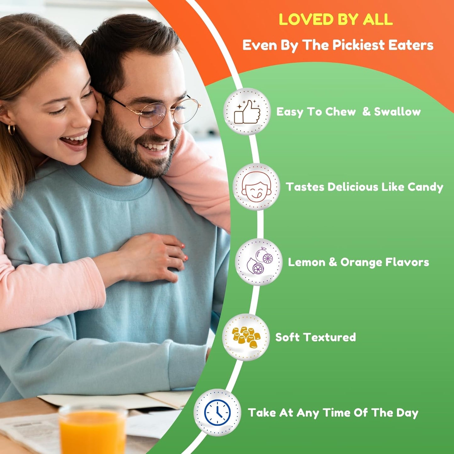 Plant-Based Vegan Omega 3 Gummies with DHA and Vitamin C for Brain and Cardiovascular Health - 60 Gummies - Halal