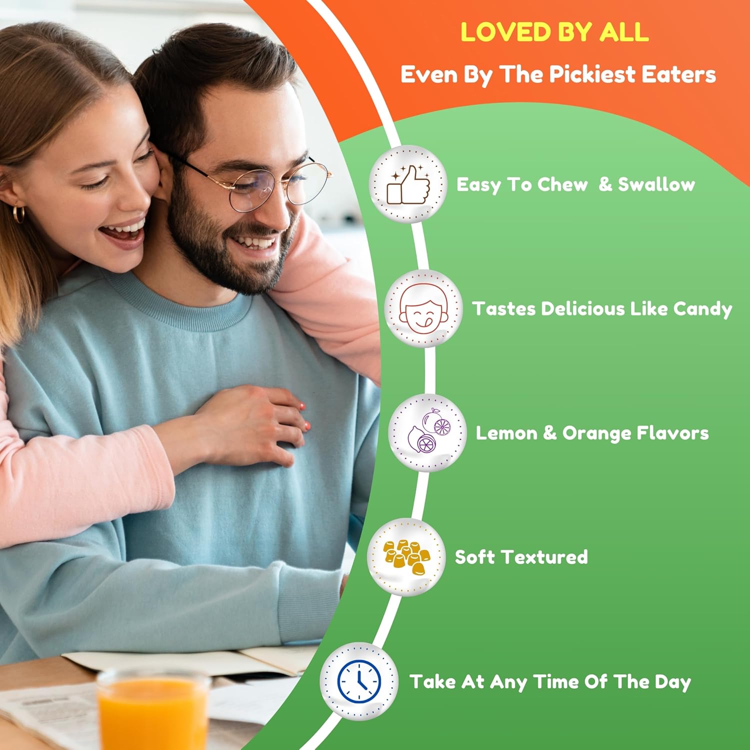 Plant-Based Vegan Omega 3 Gummies with DHA and Vitamin C for Brain and Cardiovascular Health - 60 Gummies - Halal