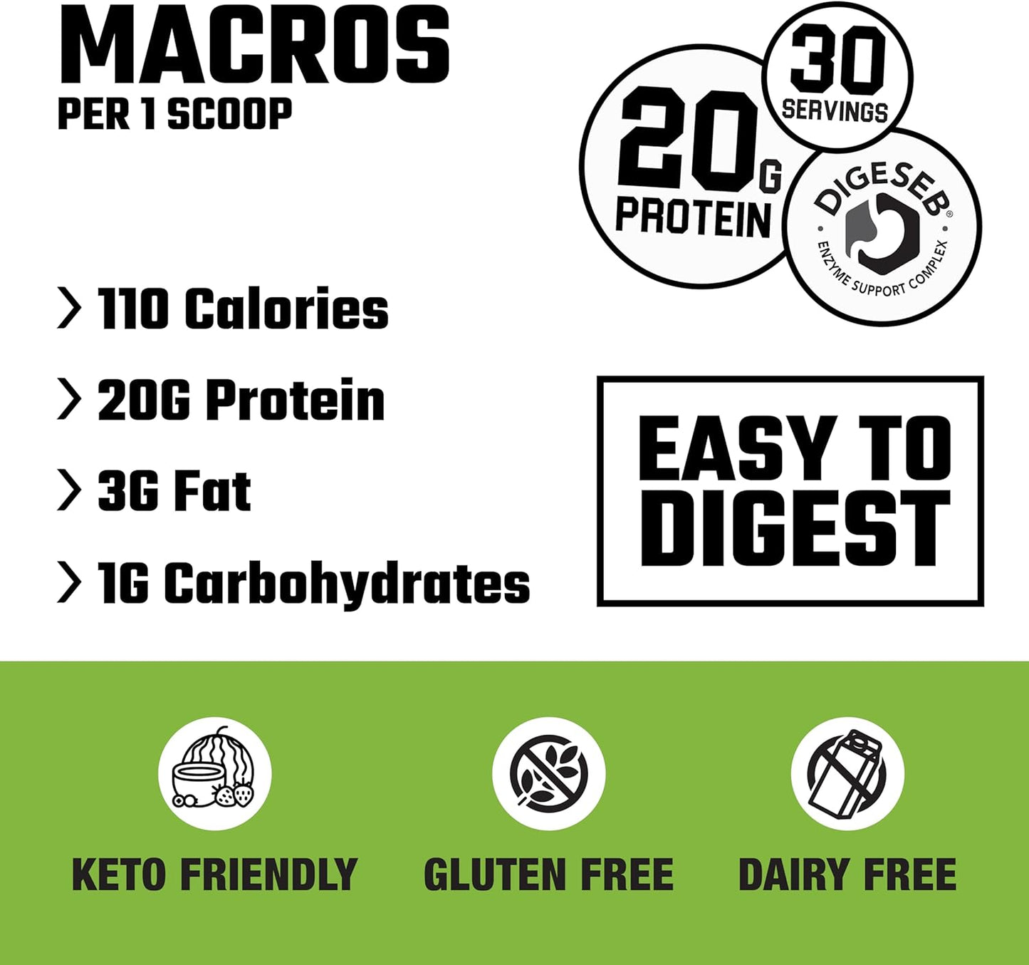 Plant-Based Vegan Protein Powder with 20g Protein, Peanut Butter Banana Flavor, Naturally Sweetened - 30 Servings