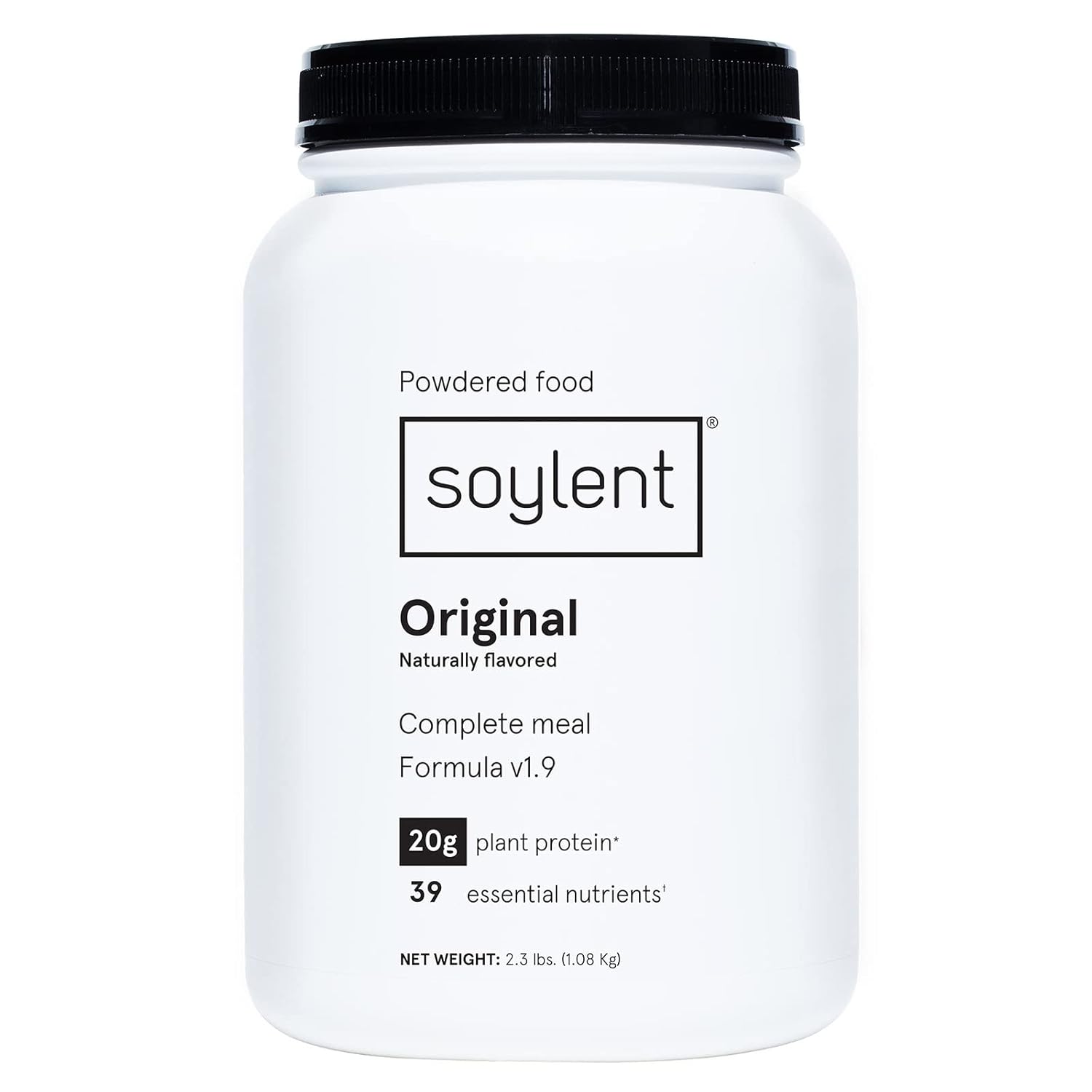 Plant-Based Vegan Protein Powder with 39 Essential Nutrients - Soylent Complete Nutrition Meal Replacement - 36.8oz