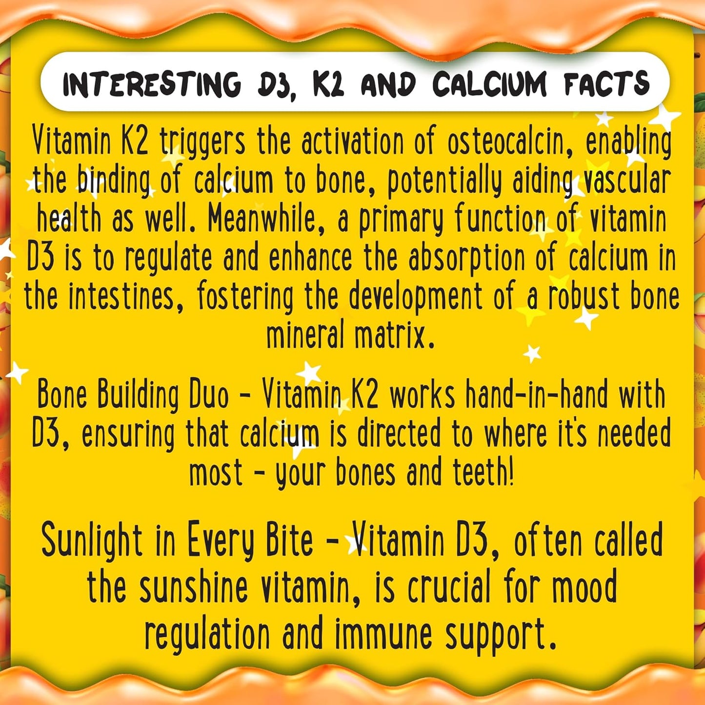 Plant-Based Vitamin D3 and K2 Gummies for Kids and Adults - 5000 IU Vitamin D, 120 mcg K2, 120mg Calcium - 120 Gummies - Peach, Mango, Apple, Kiwi - Chewy Gummies