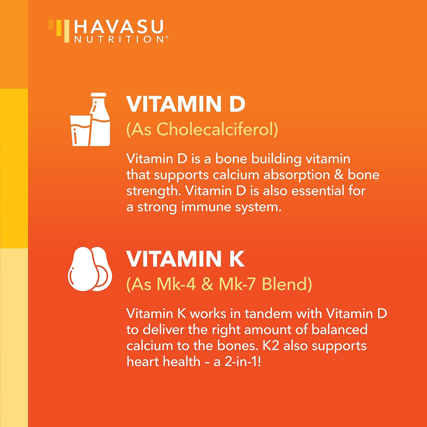 Plant-Based Vitamin D3 K2 Gummies for Bone & Muscle Support - 60 Vegan Raspberry Flavored Gummies