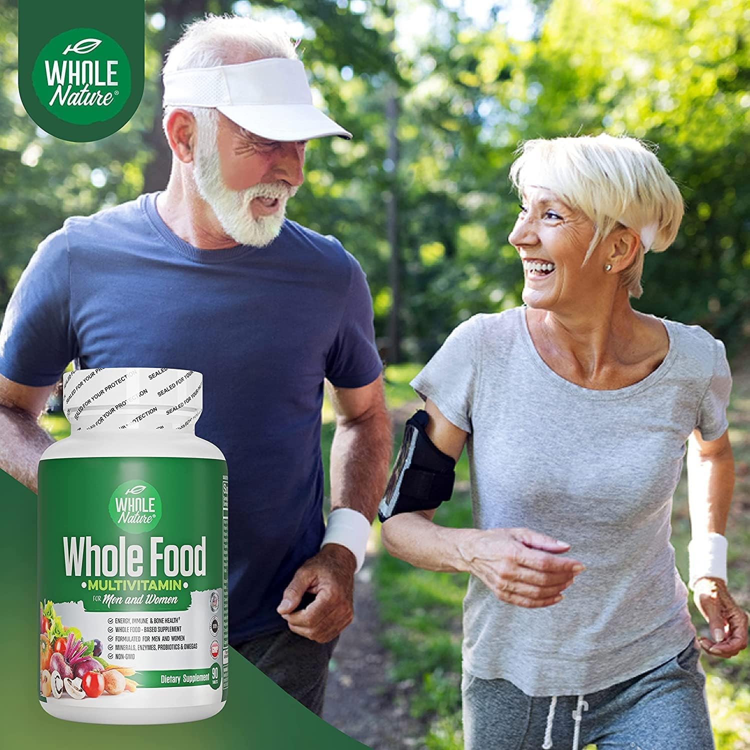 Plant-Based Whole Food Multivitamin with Digestive Support for Men and Women - Non-GMO Superfood Vitamins with Probiotics and Omegas