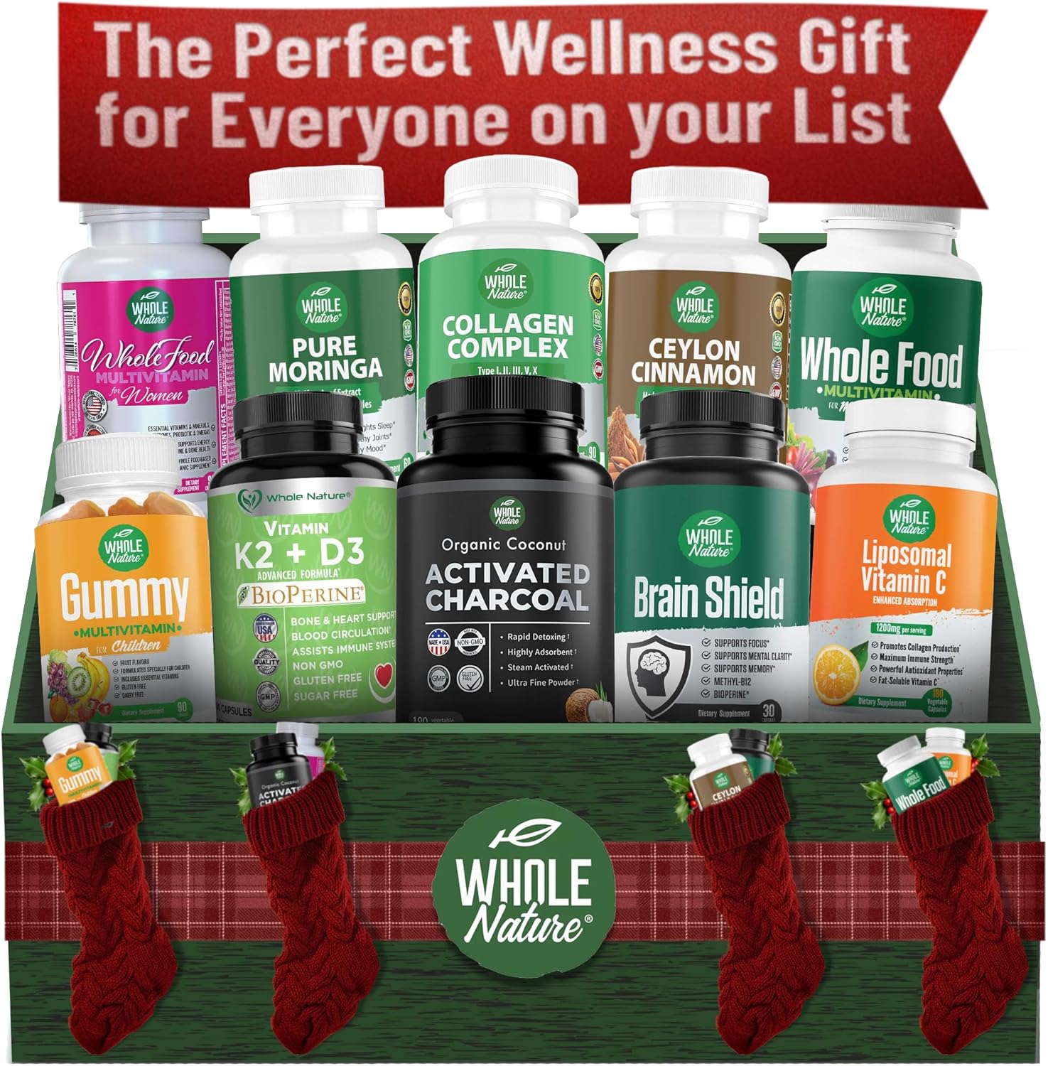 Plant Based Whole Food Multivitamin with Probiotics, Digestive Enzymes, and Omegas - Men and Women (2 Pack) | Whole Nature Superfood Vitamins - Non GMO Gluten Free