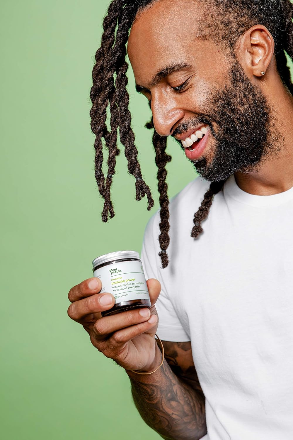 Plant People Immune Power Capsules - Advanced Immune Support Blend with Mushrooms, Astragalus, Herbal, and Vitamin C - Natural, Organic, Vegan, Non-GMO - 60 Count