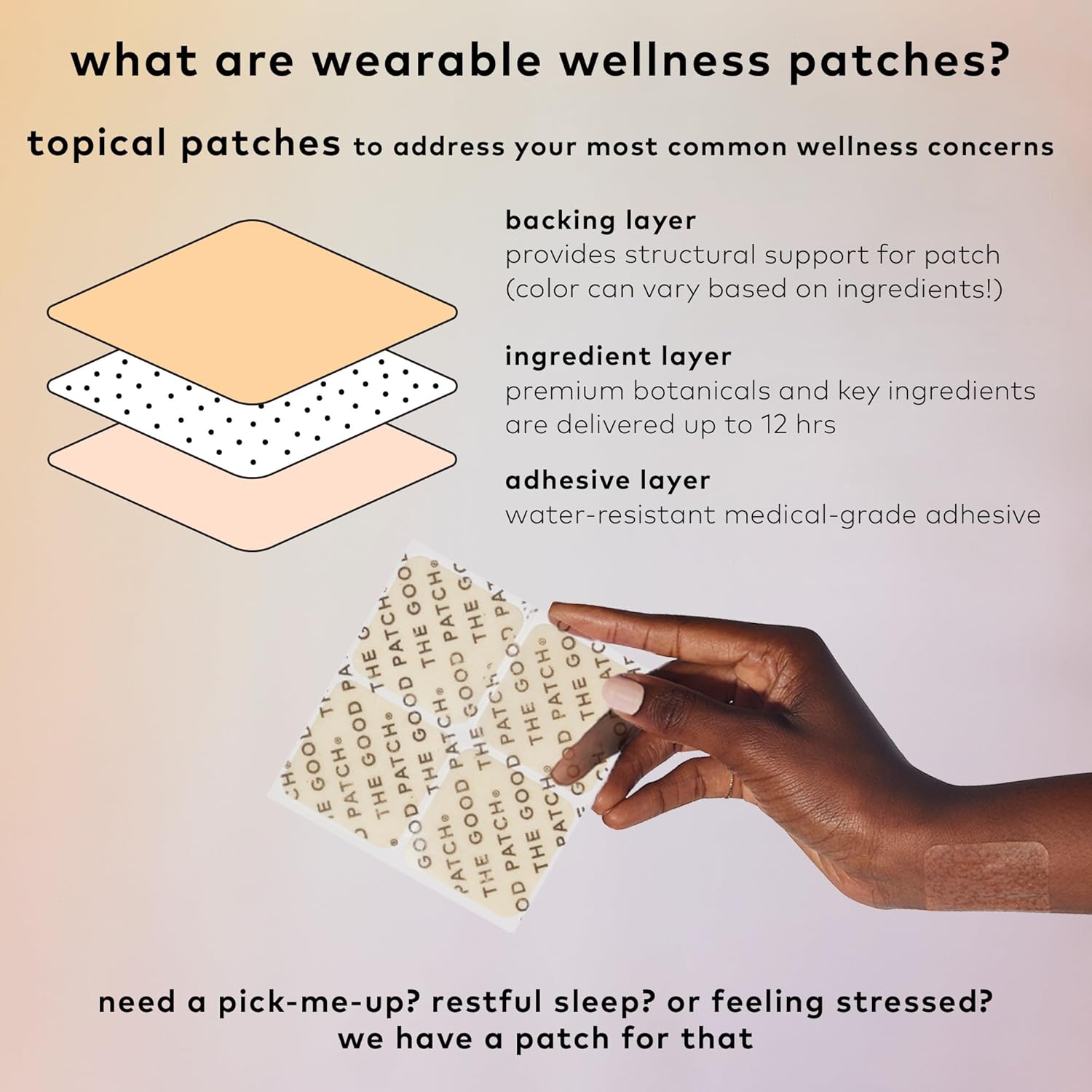 Plant-Powered Wellness Patches with Caffeine, Yerba Mate, Bacopa, and Lion's Mane - Pack of 8