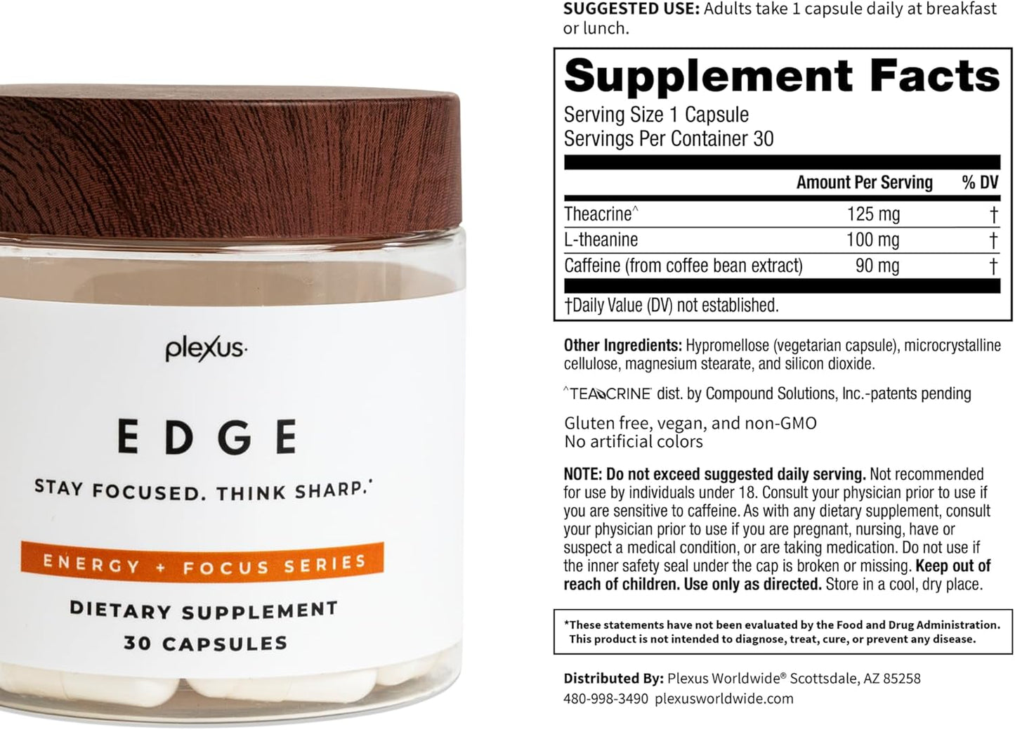 Plexus Edge® - Advanced Dietary Supplement for Enhanced Cognitive Function and Mental Clarity