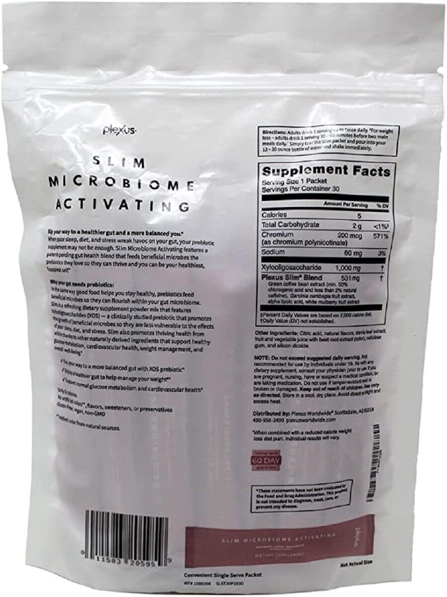 Plexus Slim MicroBiome Drink Mix - Black Cherry Lime Blossom Flavor, 4.0 Ounce
