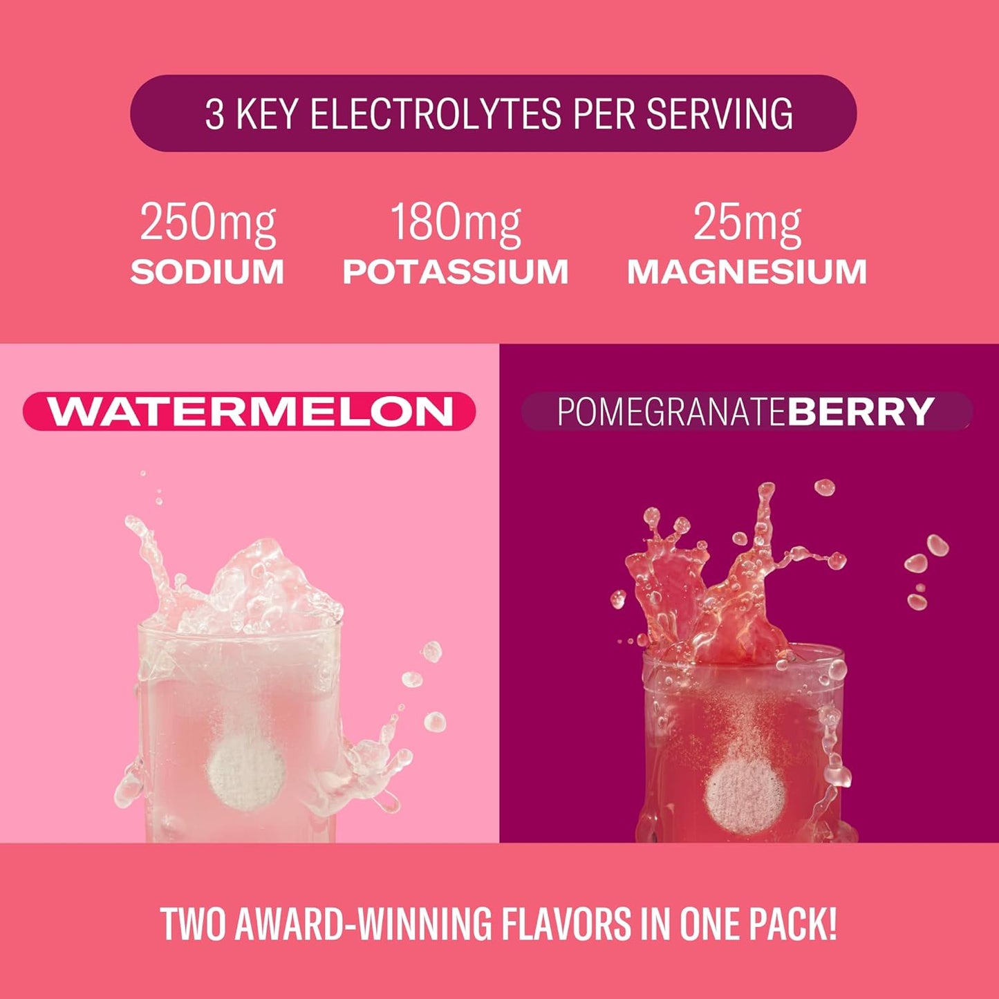 Plink! Fizzy Electrolyte Drink Tablets - 24ct Pack with Sodium, Potassium, Magnesium - Low-Calorie, Low-Sugar Keto Hydration Powder