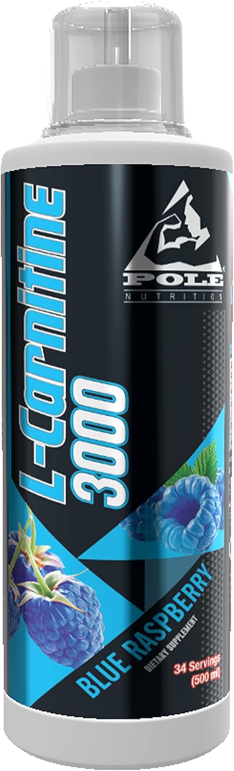 Pole Nutrition L-Carnitine 3000 Blue Raspberry Drink - 500ml (34 Servings)