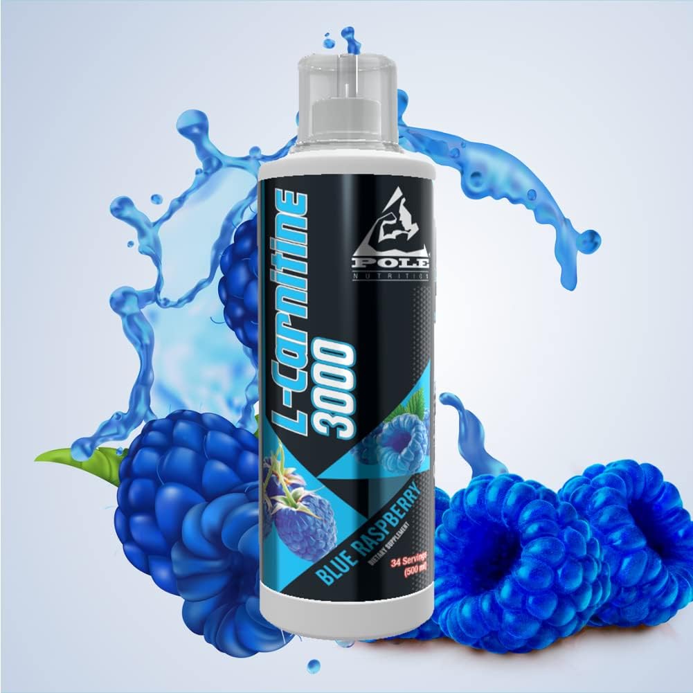 Pole Nutrition L-Carnitine 3000 Blue Raspberry Drink - 500ml (34 Servings)