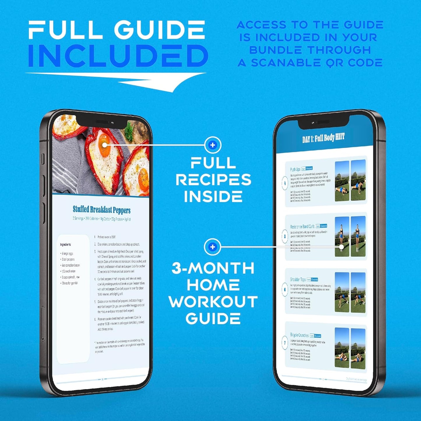 Portable Full Body Workout Equipment Set with Digital Guide - Includes Jump Rope, Resistance Bands, Ankle Straps - For All Fitness Levels - Xeela