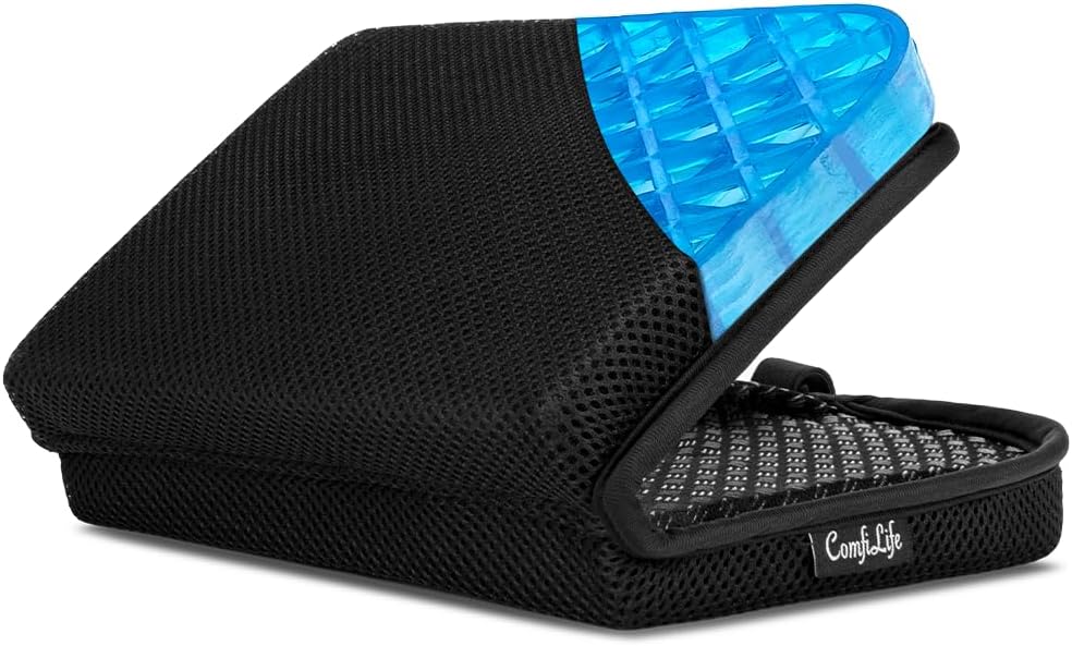 Portable Gel Grid Travel Seat Cushion for Ultimate Comfort - Ideal for Airplane Seats, Camping, Flights, Bleachers, and Commuting