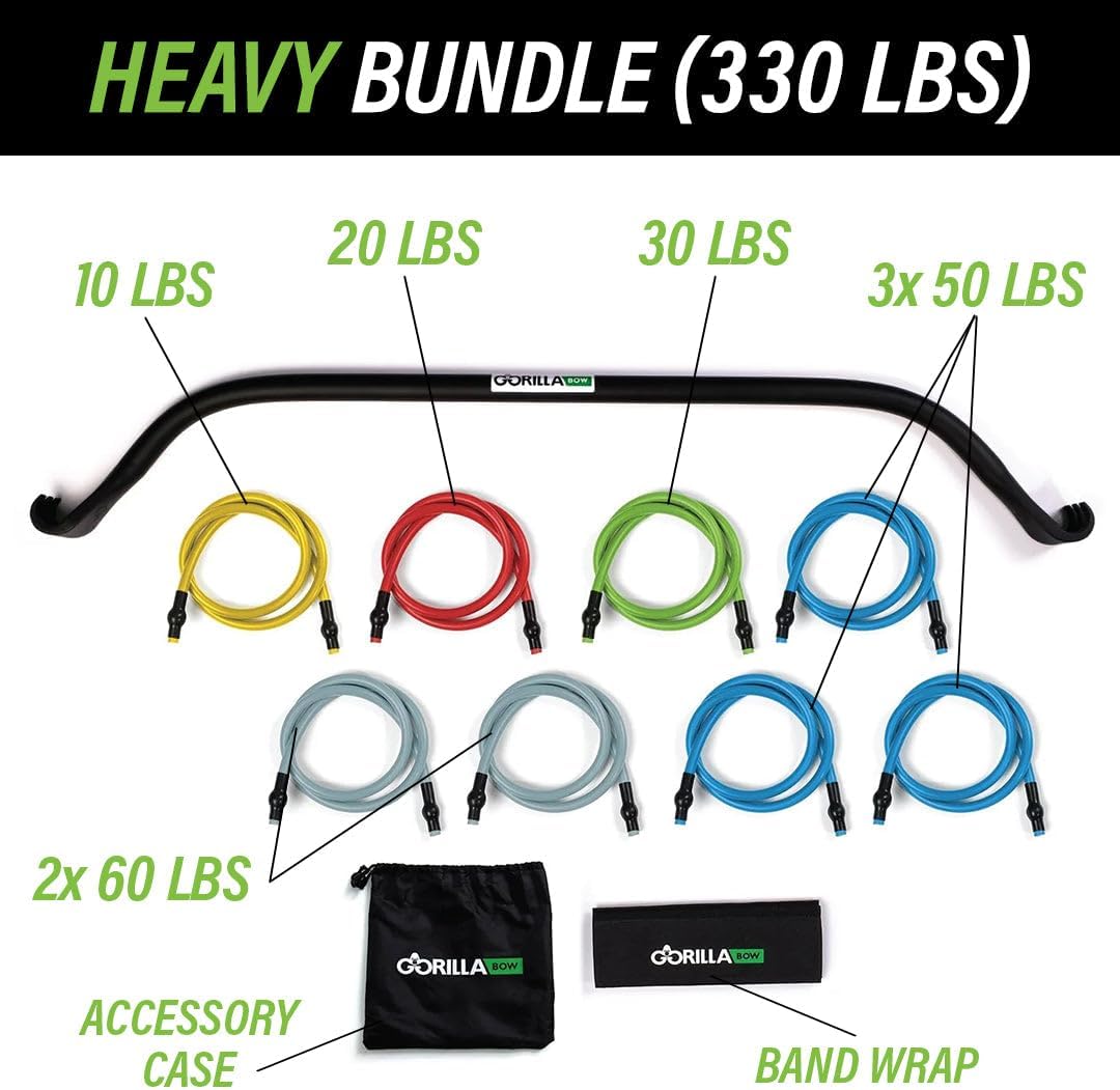 Portable Home Gym Resistance Bands and Bar System for Travel - Full Body Workout Equipment Set