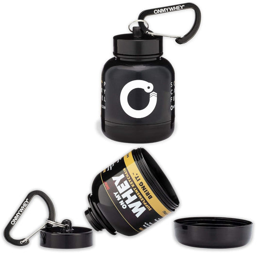 Portable Protein Powder Funnel Keychain Combo Pack for Gym, Workouts, and Travel - TSA Approved, Modern & Classic Designs