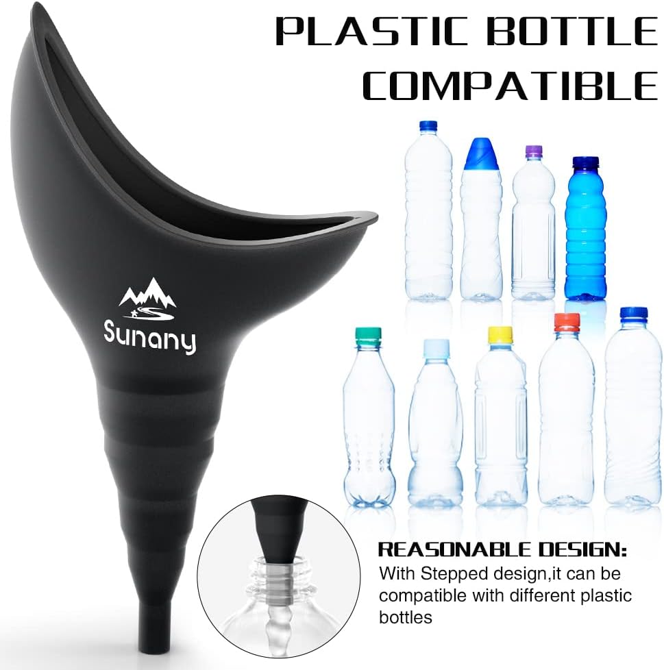 Portable Silicone Funnel Female Urinal for Standing - Reusable, Outdoor Camping & Travel Activities