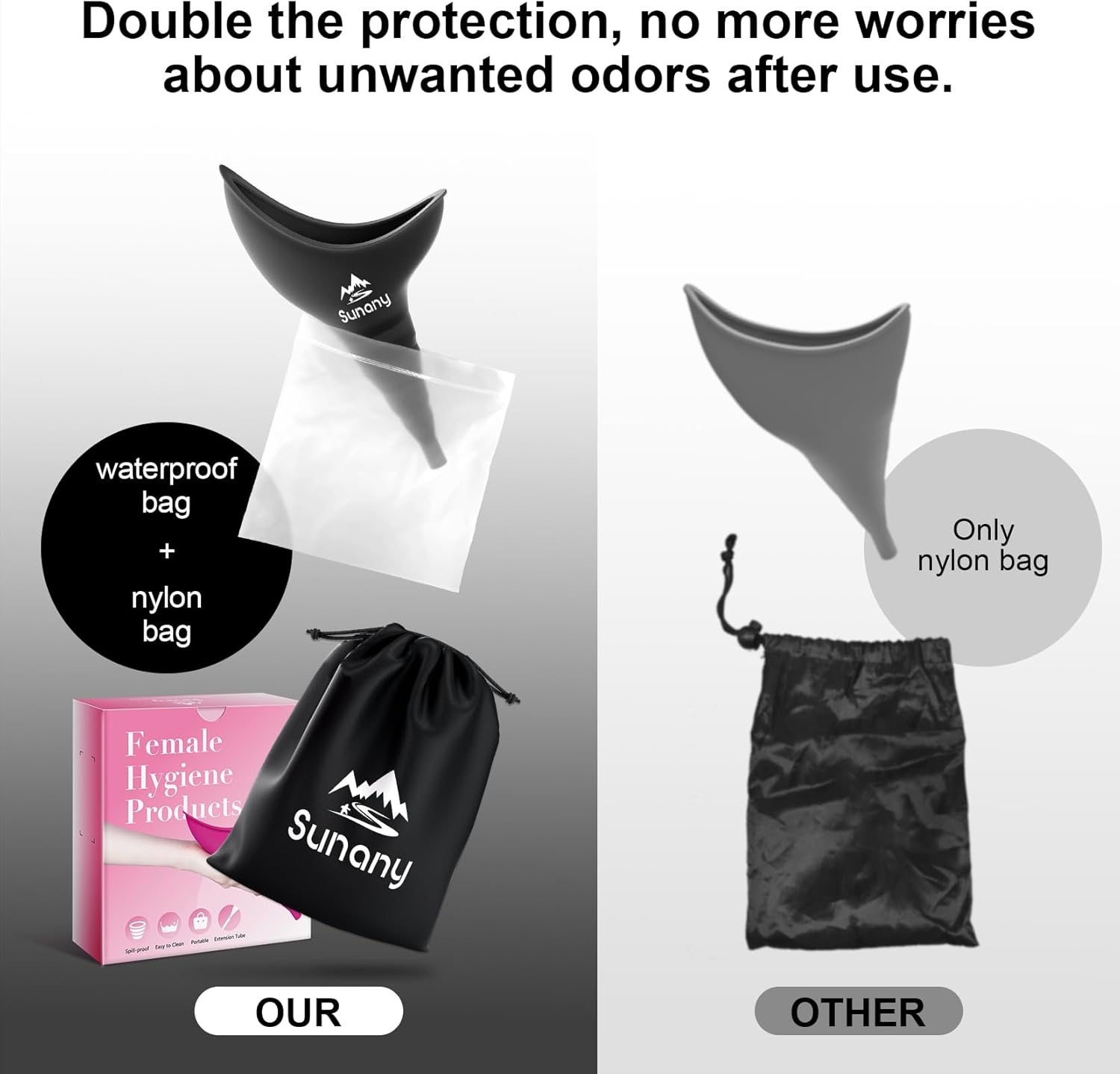 Portable Silicone Funnel Female Urinal for Standing - Reusable, Outdoor Camping & Travel Activities