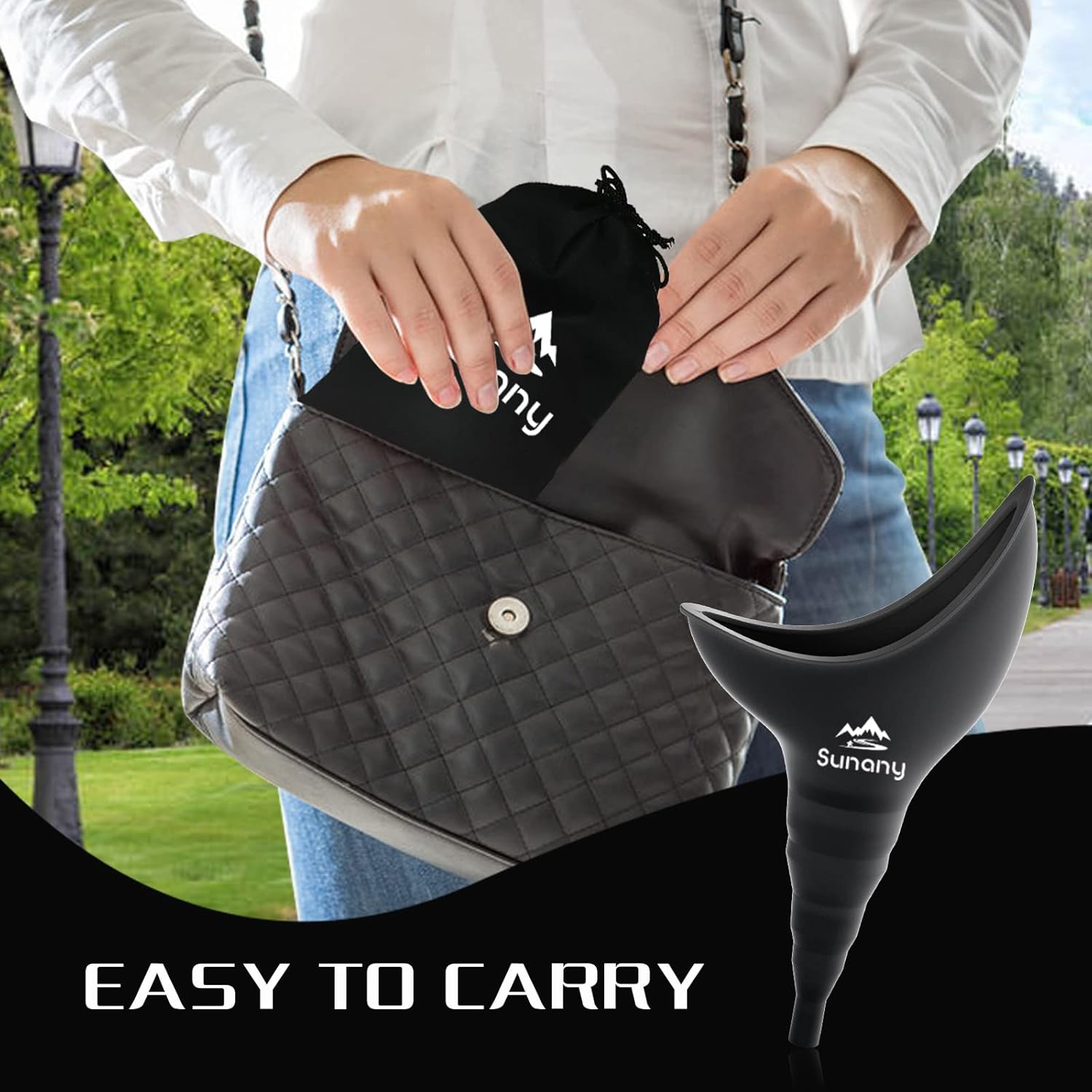 Portable Silicone Funnel Female Urinal for Standing - Reusable, Outdoor Camping & Travel Activities