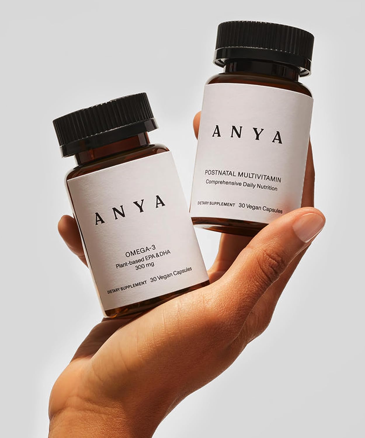 Postnatal Multivitamin Bundle with Omega 3: Easy-to-Digest Formula, 2 Pills a Day, 60 ct. - Includes DHA/EPA + 21 Key Nutrients