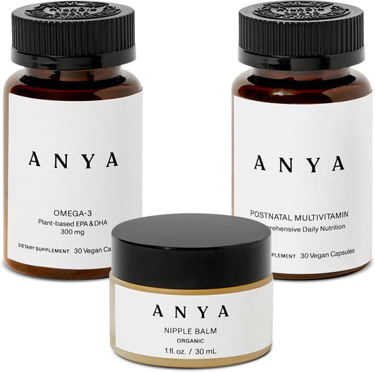 Postpartum Essentials Bundle: ANYA Multivitamin + Nipple Balm for Breastfeeding Women