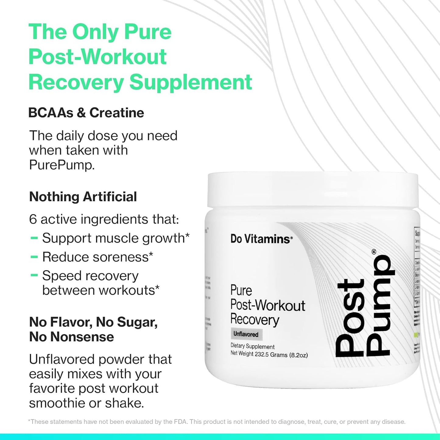 PostPump Natural Post-Workout Supplement for Muscle Recovery - BCAA, Creatine, Betaine, Carnitine - Paleo, Keto, Vegan - 30 Servings