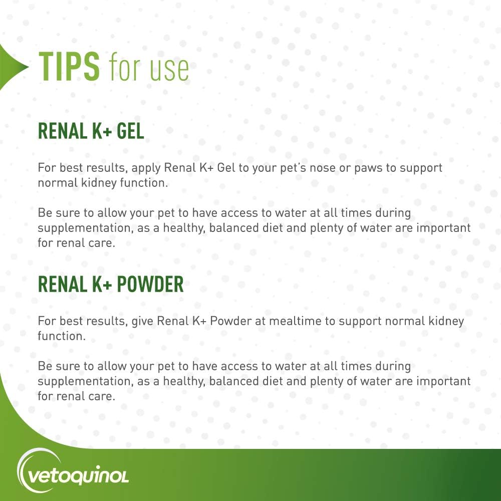 Potassium Gluconate Powder for Dogs and Cats - Vetoquinol Renal K+ Supplement 3.5oz - BoostGo Australia
