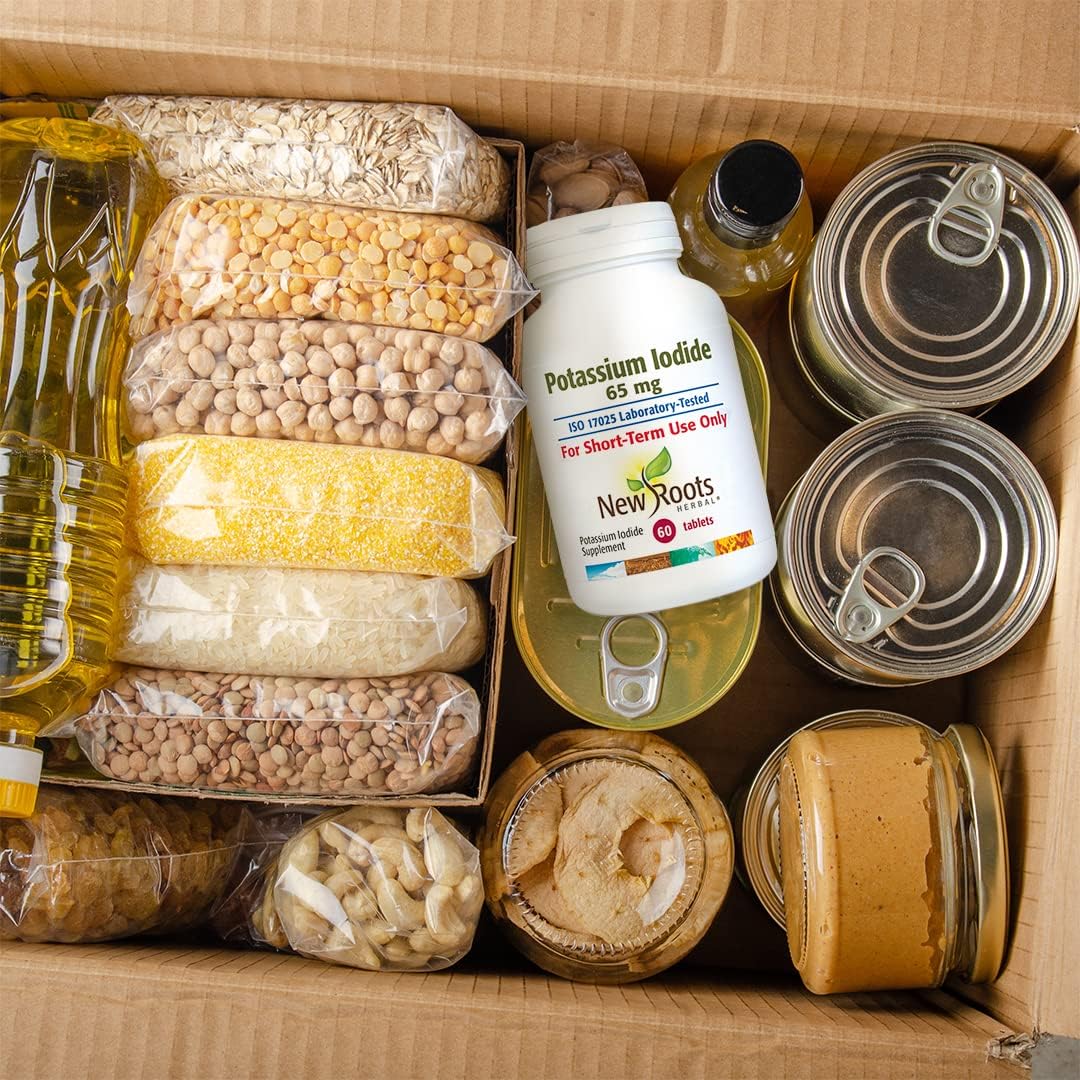 Potassium Iodide 65mg Supplement for Thyroid Support | 60 Tablets, Iodine Source - YODO Naciente