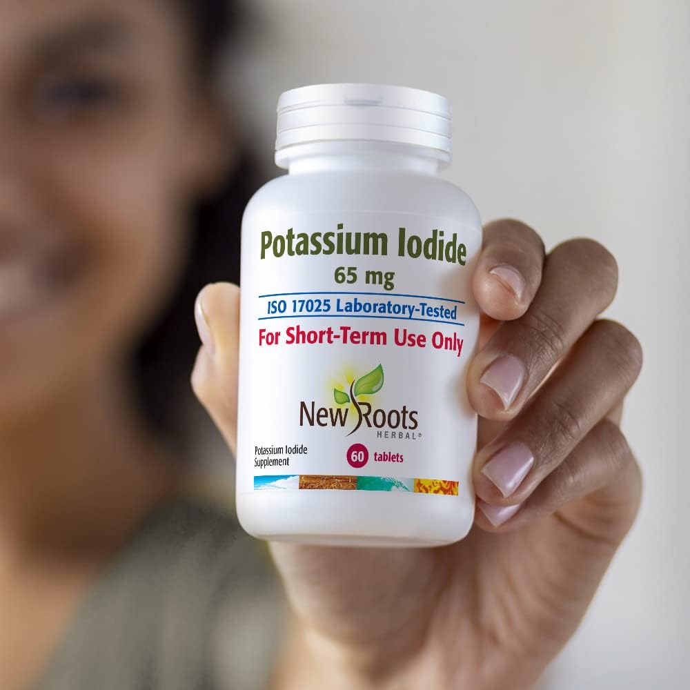 Potassium Iodide 65mg Supplement for Thyroid Support | 60 Tablets, Iodine Source - YODO Naciente