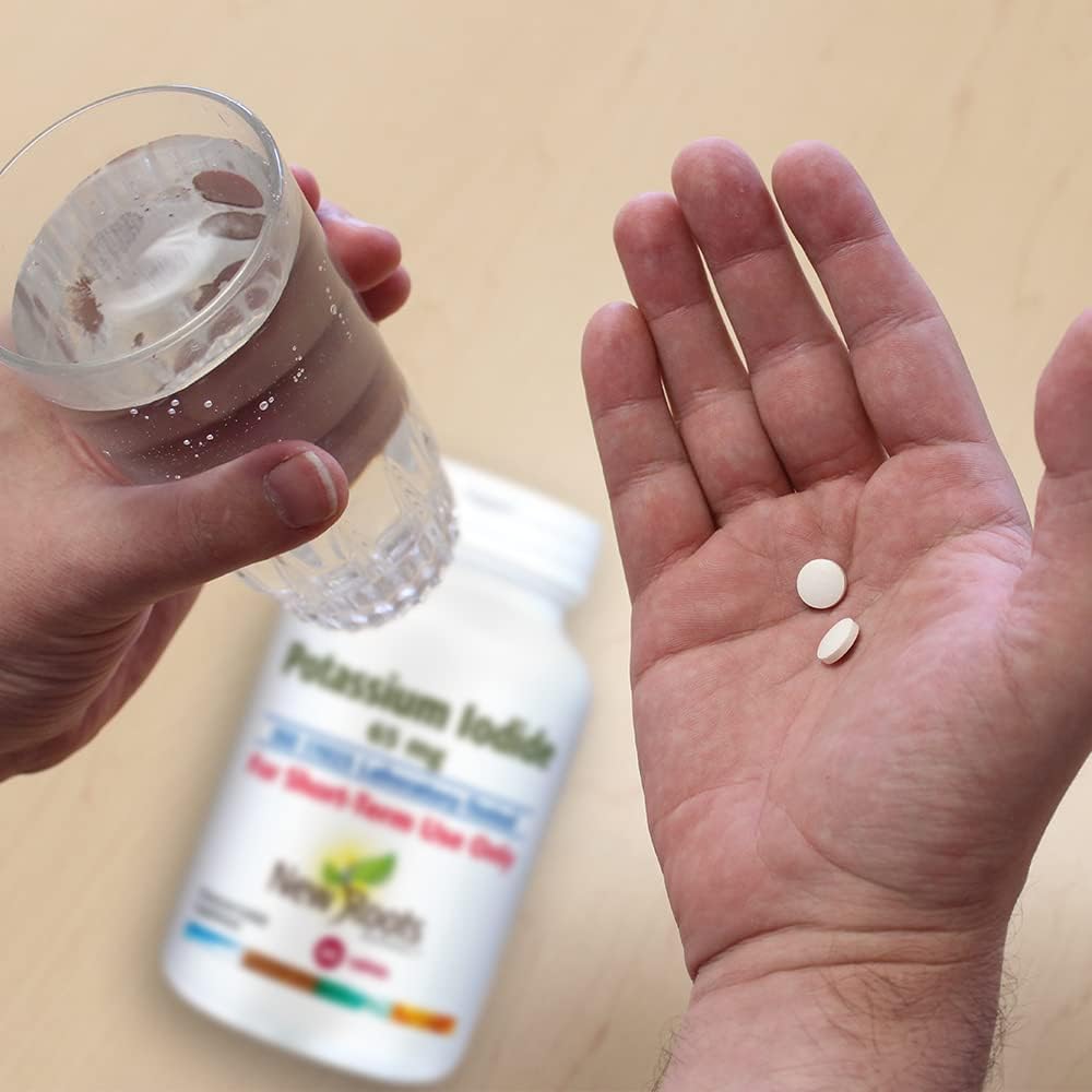 Potassium Iodide 65mg Supplement for Thyroid Support | 60 Tablets, Iodine Source - YODO Naciente