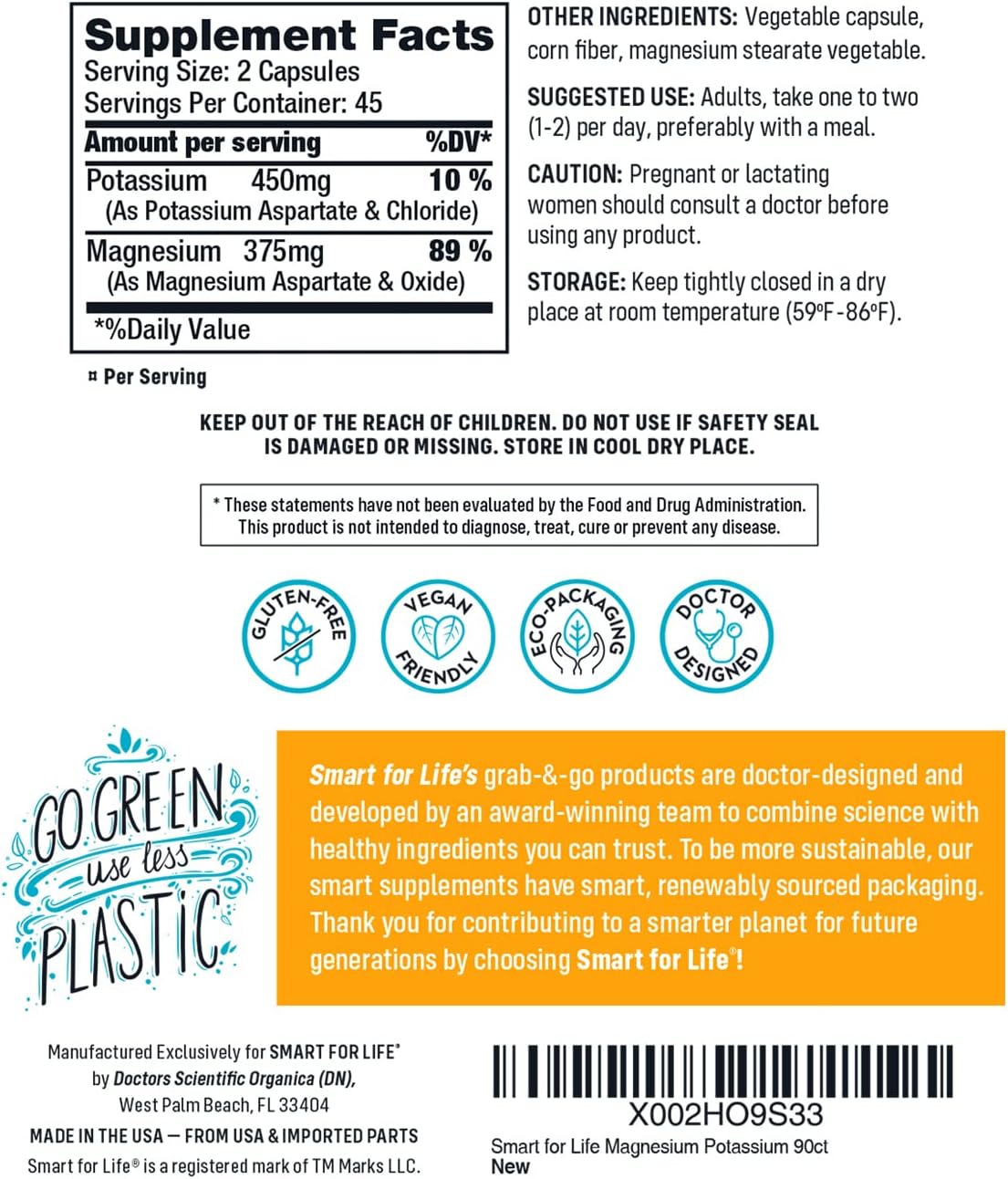 Potassium Magnesium Capsule with Vitamin B12 for Smart Living