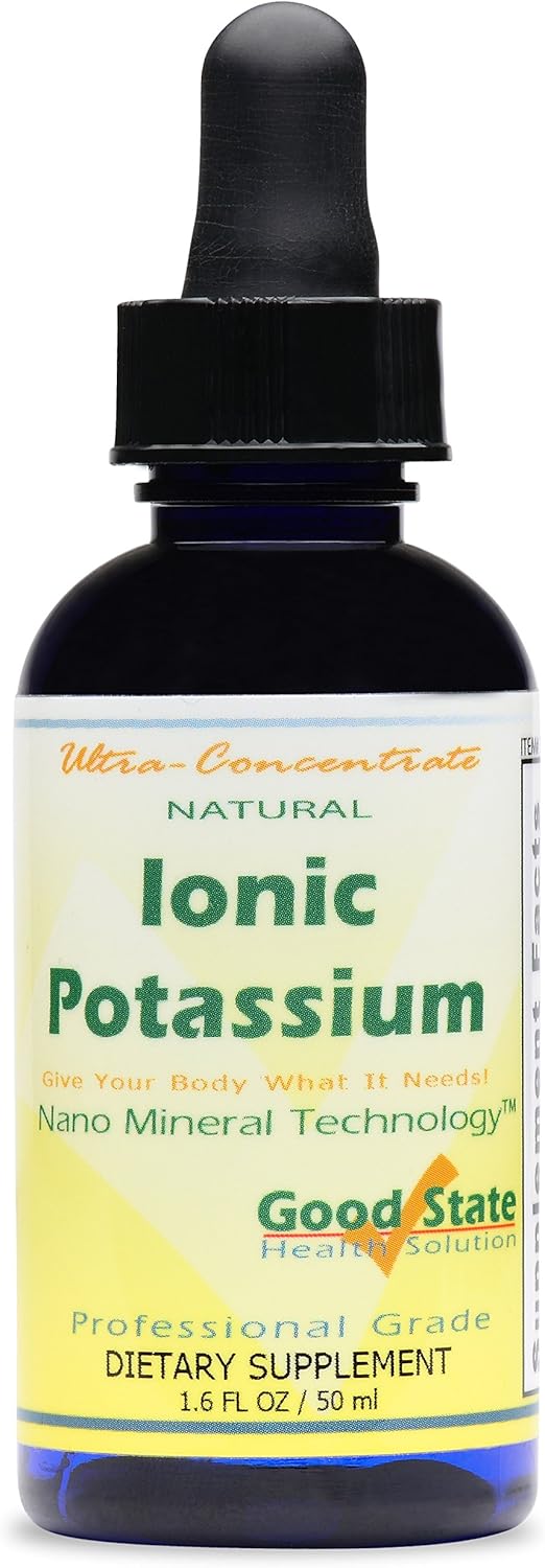 Potassium Ultra Concentrate Liquid Ionic Minerals - 100 Servings - 1.6 Fl.oz/50ml - Dietary Supplement