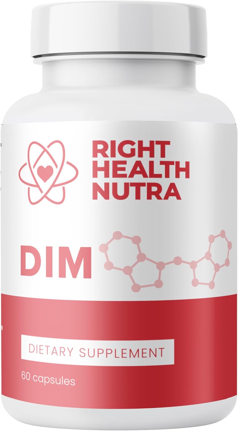 Potent 200mg DIM Supplement - 60 Capsules with Diindolylmethane, Cabbage, Broccoli, Pomegranate - For Men and Women