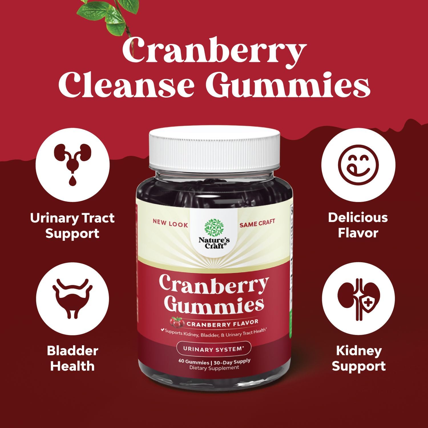 Potent Multivitamin & Cranberry Gummies Bundle for Adults - Vitamin D A C E B12 Zinc Biotin - Wellness Antioxidant for Women and Men